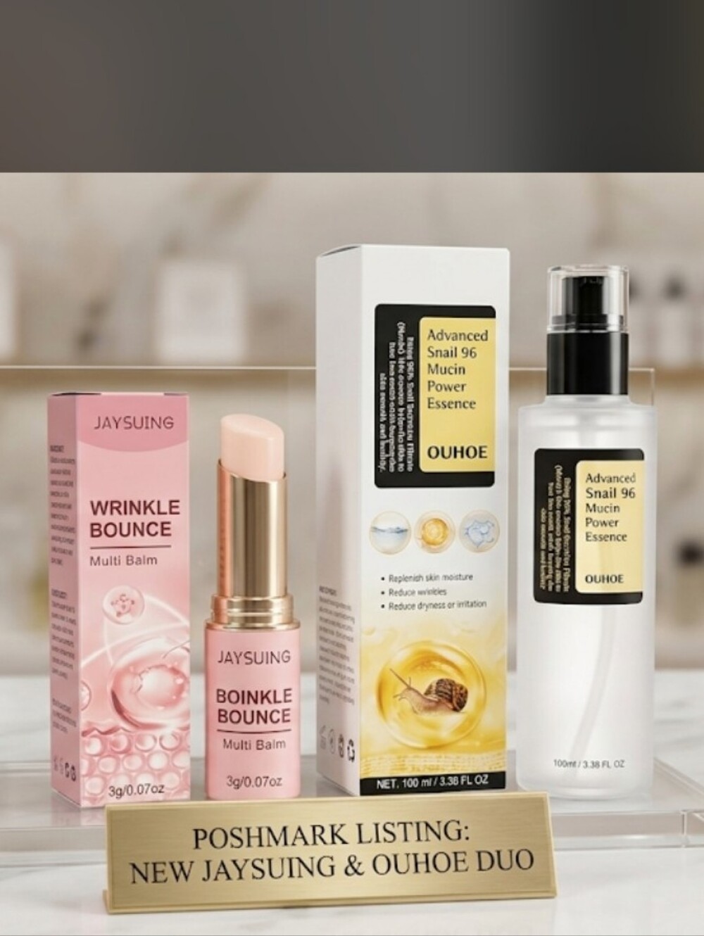 NEW JAYSUING Bounce Multi Balm & OUHOE Advanced Snail 96 Mucin Duo